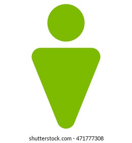 Male icon. Vector style is flat iconic symbol with rounded angles, eco green color, white background.