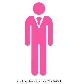 Male icon. Vector style is flat iconic symbol with rounded angles, pink color, white background.
