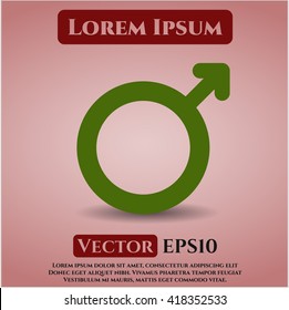 símbolo del vector del icono masculino eps plana jpg sitio web del concepto de aplicación