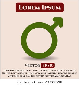 símbolo del vector del icono masculino eps plana jpg sitio web del concepto de aplicación