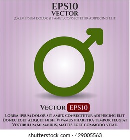 símbolo del vector del icono masculino eps plana jpg sitio web del concepto de aplicación
