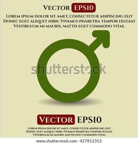 male icon vector symbol flat eps jpg app web concept website
