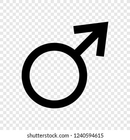 Male icon vector transparent grid