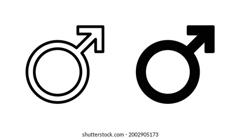 Vector de icono masculino para web, computadora y aplicación móvil