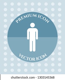 Male Icon for Web. Application, Software & Graphic Design.