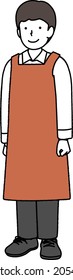 Male illustration in an apron: Occupation