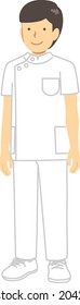 Male illustration of a chiropractor : Occupation