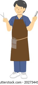 Male illustration of trimmer: Occupation