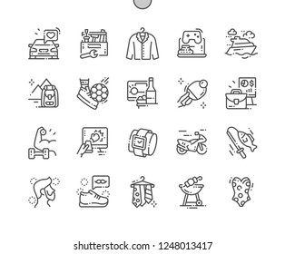 Male interest Well-crafted Pixel Perfect Vector Thin Line Icons 30 2x Grid for Web Graphics and Apps. Simple Minimal Pictogram