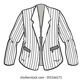 Male Jacket, vector illustration, isolated on white