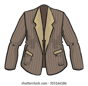 Male Jacket, vector illustration, isolated on white