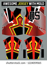 male jersey,fashion vector illustration with mold 