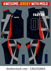 male jersey,fashion vector illustration with mold