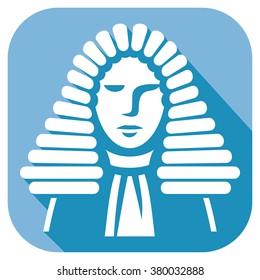 male judge flat icon