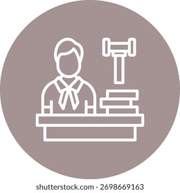 Estilo de Círculo de Cor de Linha de Juiz Masculino