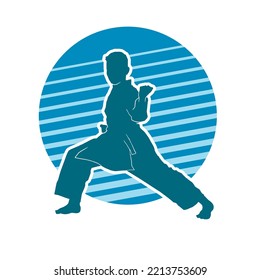 Male Karate Kata Martial Arts Vector Stock Vector (Royalty Free ...