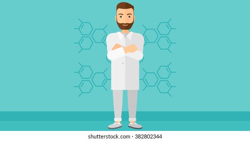 Male laboratory assistant.