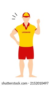 Male lifesavers in poses, Cheerful, gutsy pose!