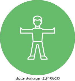 Male line circle icon vector image. Can also be used for web apps, mobile apps and print media.