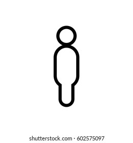 Male line icon vector