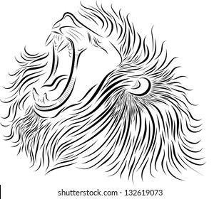Male Lion Roaring