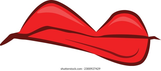 male lips expression vector illustration