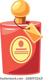 Ilustración vectorial de botella de perfume líquido masculino