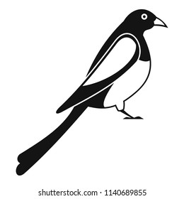 Male magpie icon. Simple illustration of male magpie vector icon for web design isolated on white background