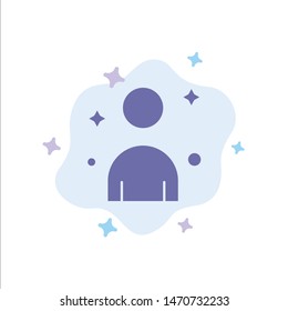 Male, Man, Person Blue Icon on Abstract Cloud Background. Vector Icon Template background