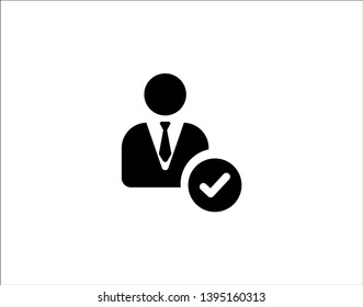 
Male Manager icon. Vector style is flat iconic symbol , black color, white background. - Vector 