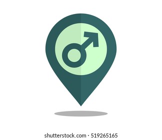 male marker pin path image vector icon logo