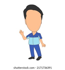 Male Mechanic caricature template. Vector image