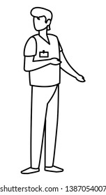 male medicine worker with uniform