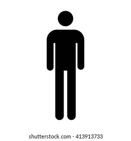 Male Or Men's Bathroom / Restroom Sign Flat Vector Icon For Apps And Websites