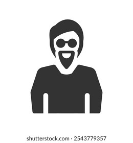 Male millennial icon, Vector Graphics