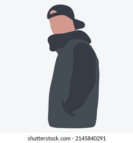 male model vector clip art