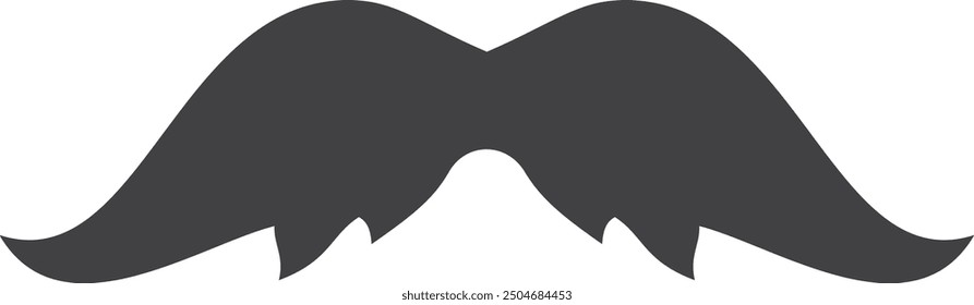 Male moustaches symbol. Retro face hair icon