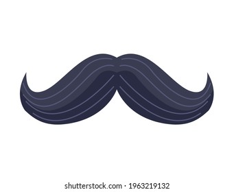 male mustache accessory isolated icon