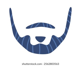 Male mustache and beard vector illustration