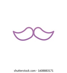 Male mustache design, Hair gentleman man style face retro facial beard and fashion theme Vector illustration