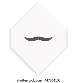 Male mustache icon. Flat illustration.