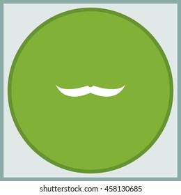 Male mustache icon. Flat illustration.