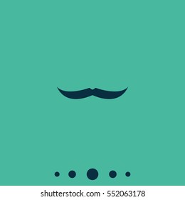 Male mustache icon. Flat illustration.