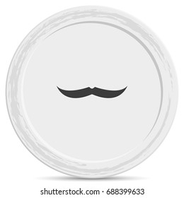 Male mustache icon. Flat illustration.