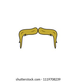 Male mustache icon. Simple element illustration. Male mustache symbol design from Barbershop collection set. Can be used for web and mobile on white background