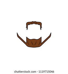 Male mustache icon. Simple element illustration. Male mustache symbol design from Barbershop collection set. Can be used for web and mobile on white background