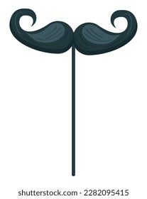 male mustache in stick icon