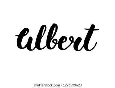 Male Name Albert Handwritten Lettering Black Stock Vector (Royalty Free ...