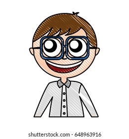 male nerd avatar character