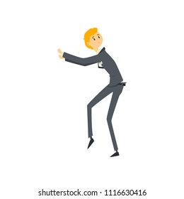 Male newlywed, henpecked man cartoon vector Illustration on a white background